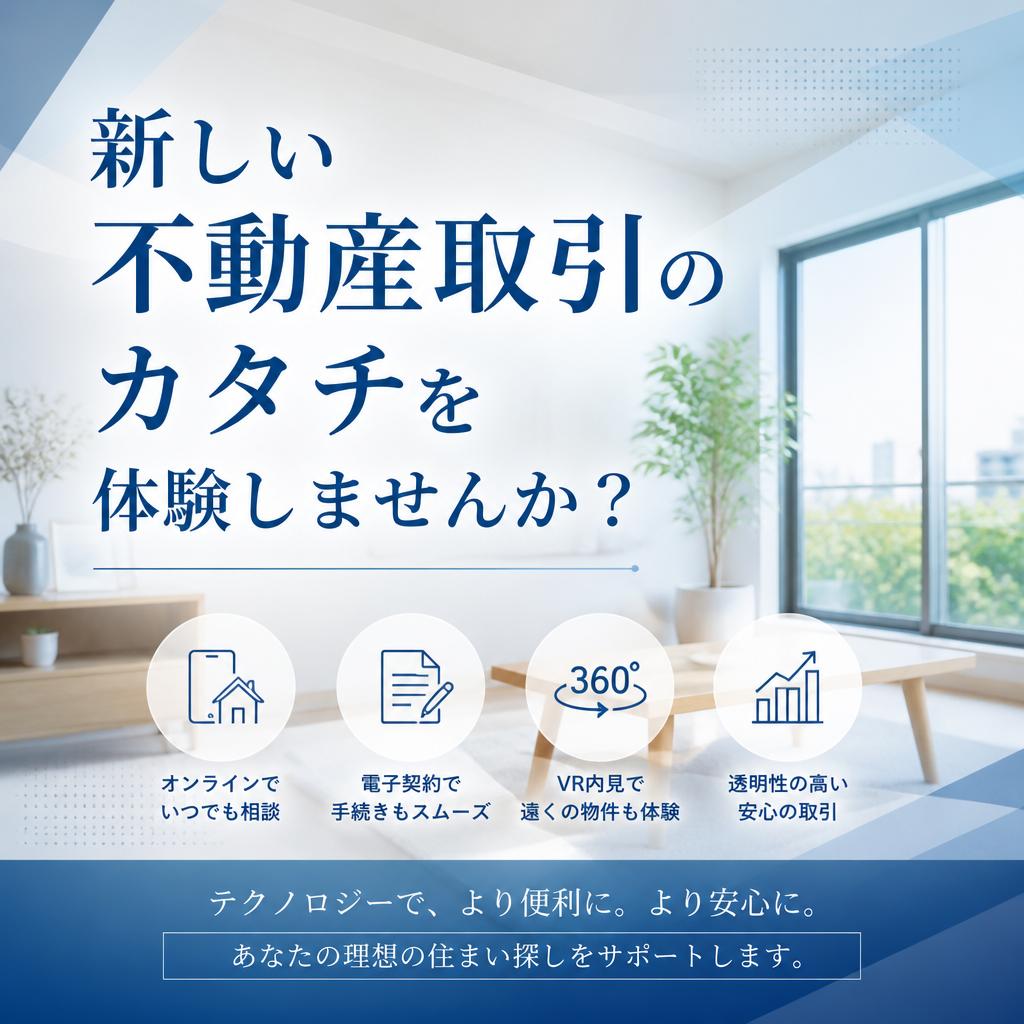 新しい不動産取引のカタチを体験しませんか？