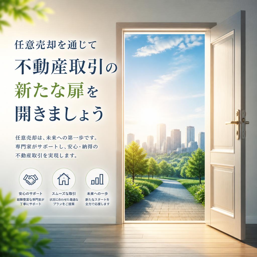 任意売却を通じて不動産取引の新たな扉を開きましょう