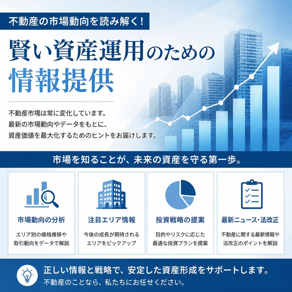 不動産の市場動向を読み解く！賢い資産運用のための情報提供