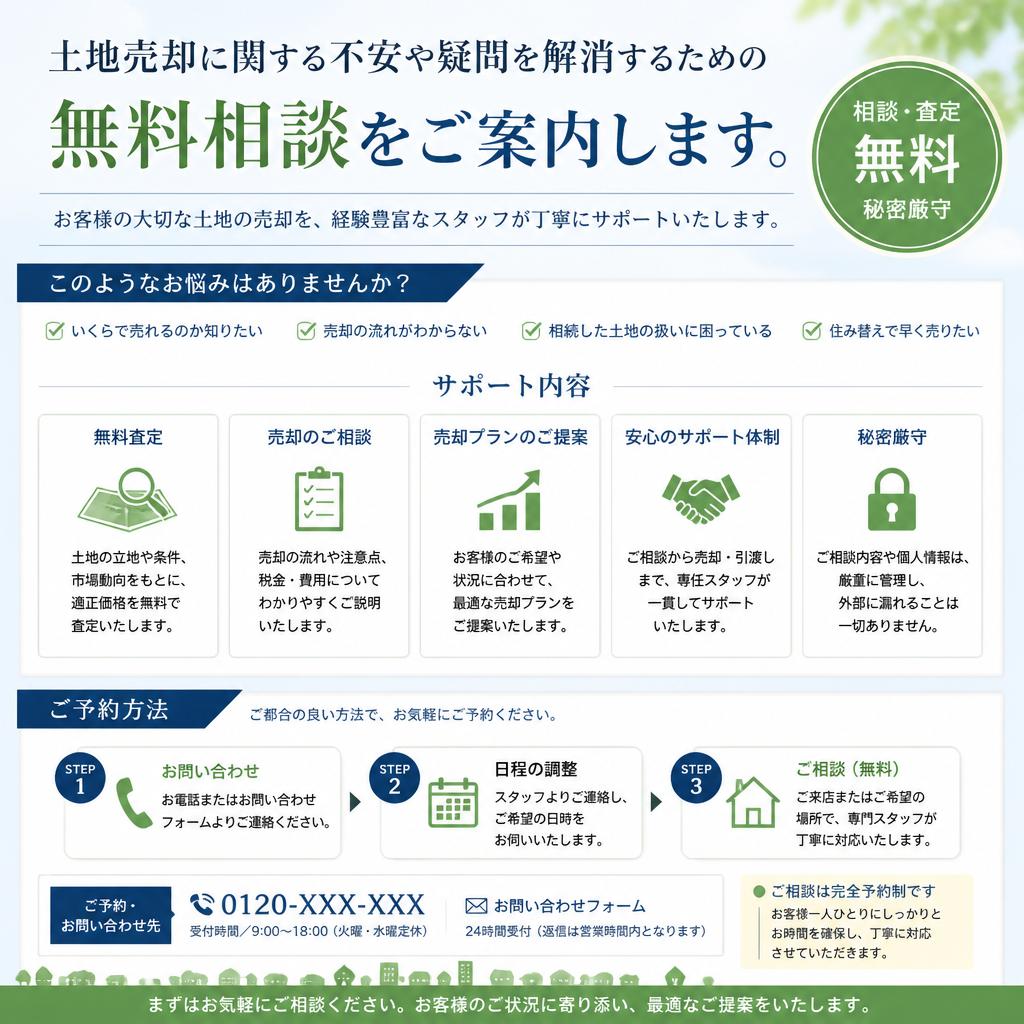無料相談のご案内とお問い合わせ
