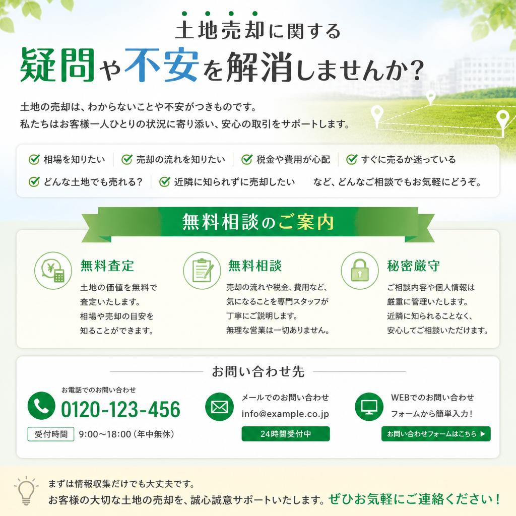 7. お客様への無料相談・お問い合わせのご案内