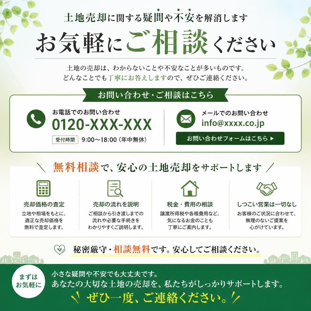 7. お客様への無料相談・お問い合わせのご案内