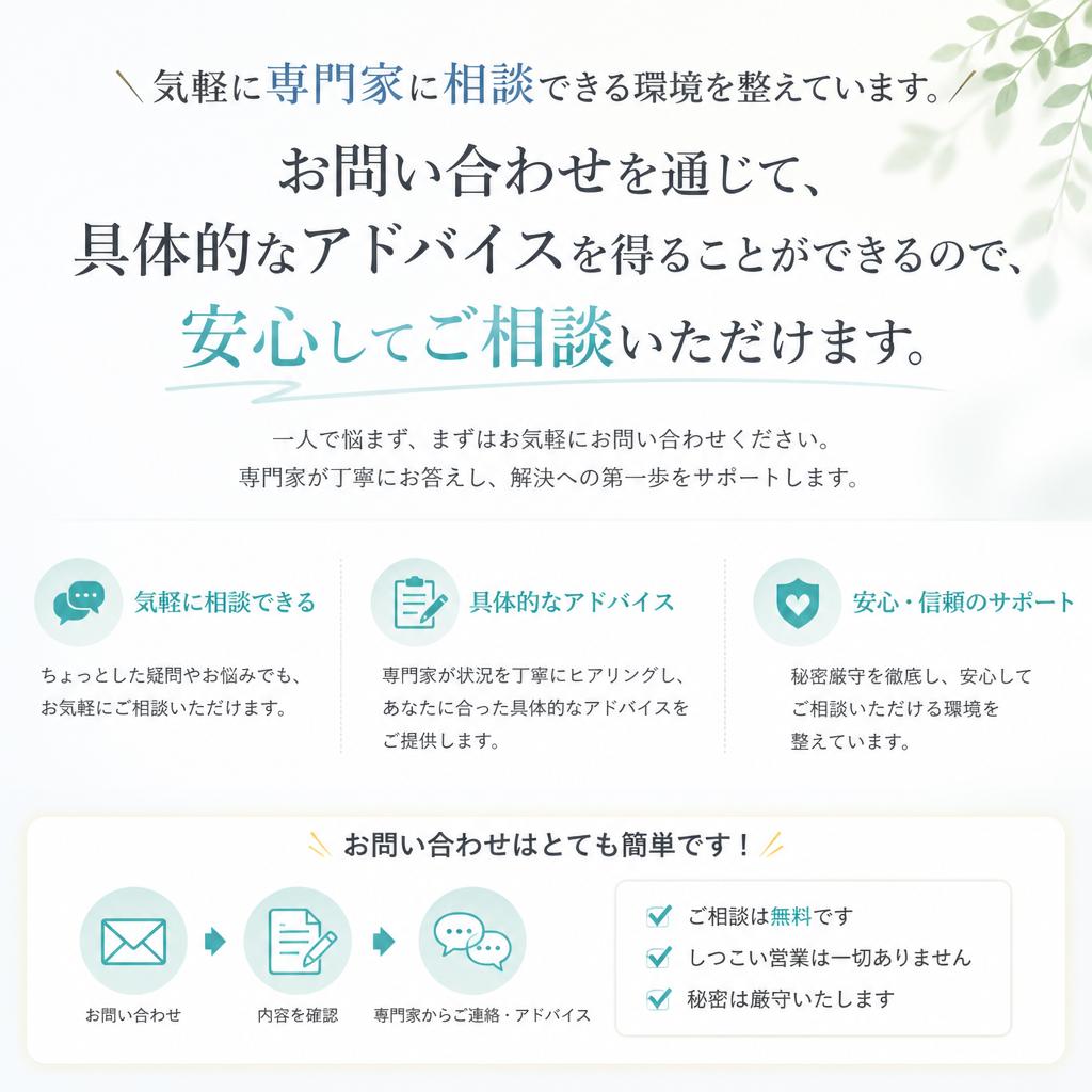 まずは無料相談を！