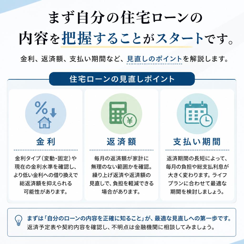 今の住宅ローンの状況をチェック！
