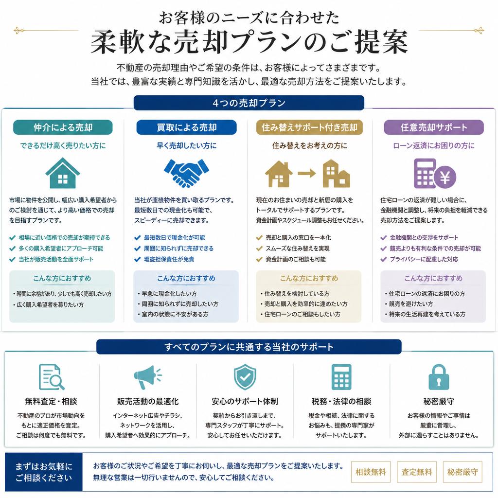 当社の売却プランの特徴
