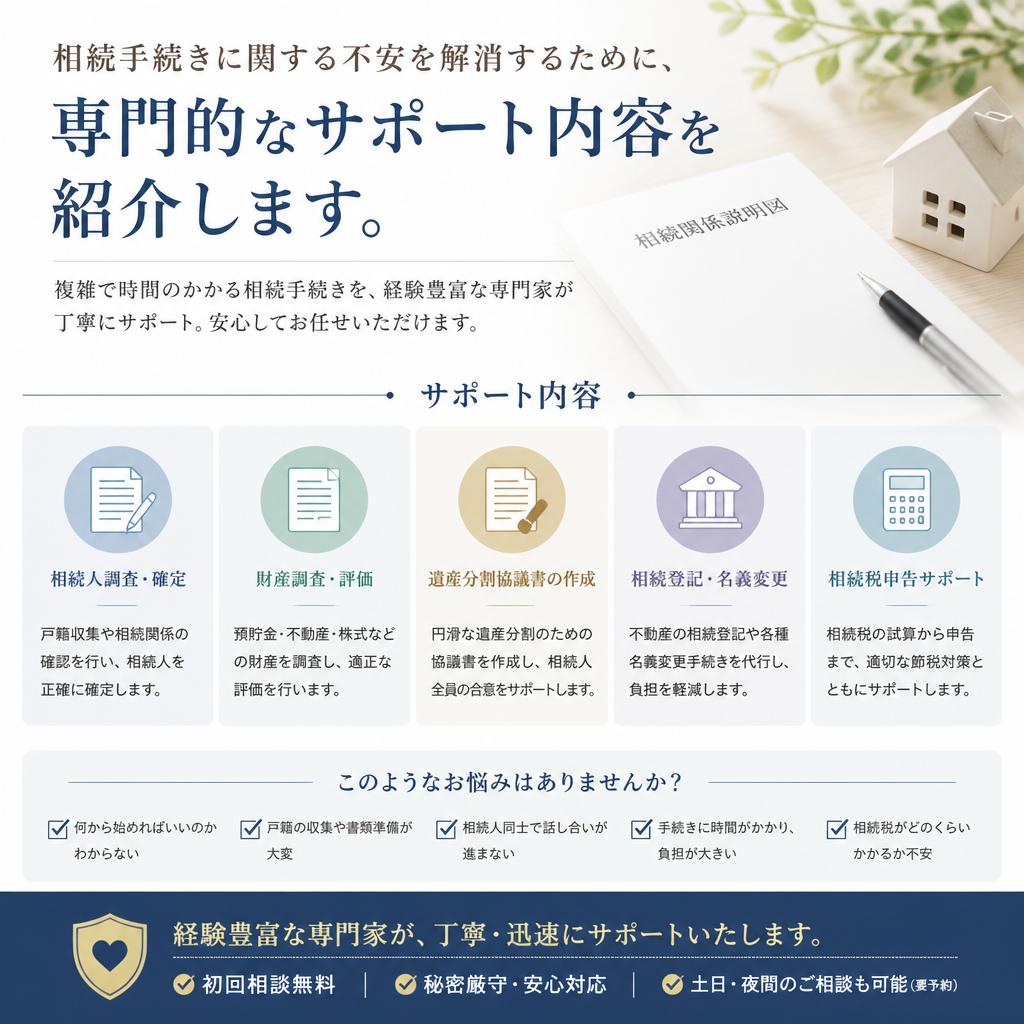 相続手続きのサポート
