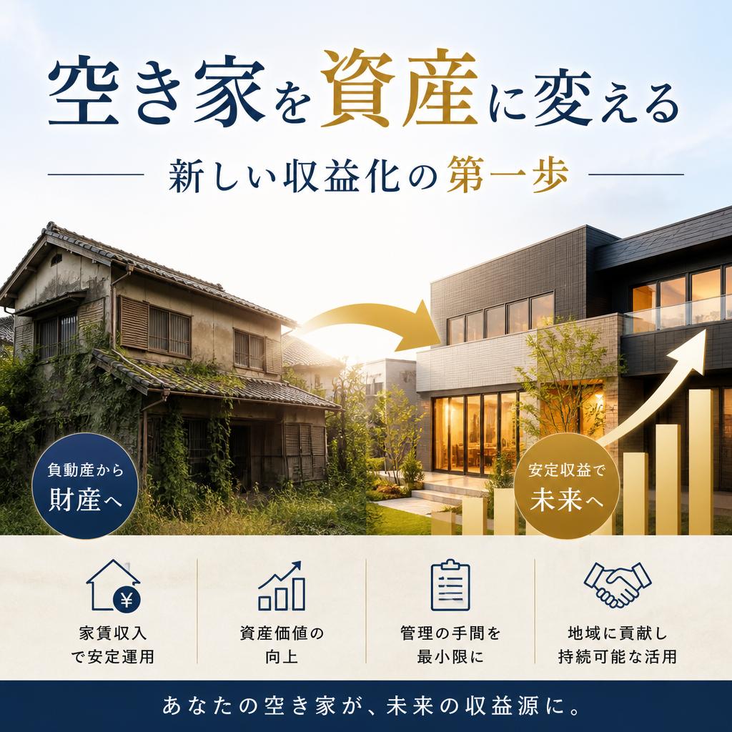 空き家を資産に変える 新しい収益化の第一歩
