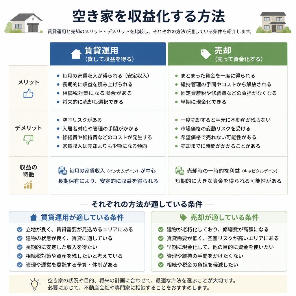 賃貸運用 vs 売却