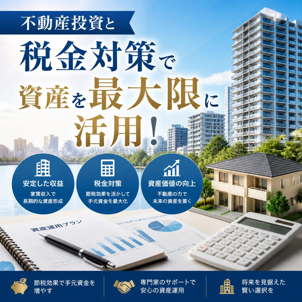 不動産投資と税金対策で資産を最大限に活用！